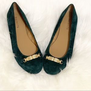 Talbots Green Suede Ballet Flats Size 9.5